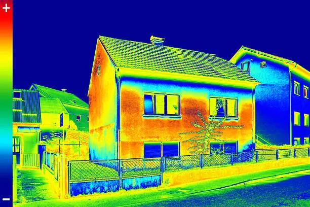 Thermal imaging of building heat loss